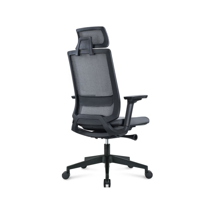 RFG Ергономичен стол Meteor X Black HB, сива седалка, сива облегалка