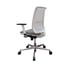 MJ Ергономичен стол Ada White, работен, светлосива седалка, бяла облегалка