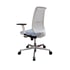 MJ Ергономичен стол Ada White, работен, светлосиня седалка, бяла облегалка