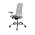 MJ Ергономичен стол Ada White, работен, кафява седалка, бяла облегалка
