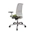 MJ Ергономичен стол Ada White, работен, зелена седалка, бяла облегалка