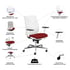 MJ Ергономичен стол Ada White, работен, червена седалка, бяла облегалка