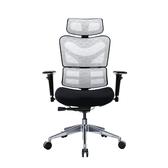 RFG Ергономичен стол TECH@GAMES, черна седалка, бяло-черна облегалка