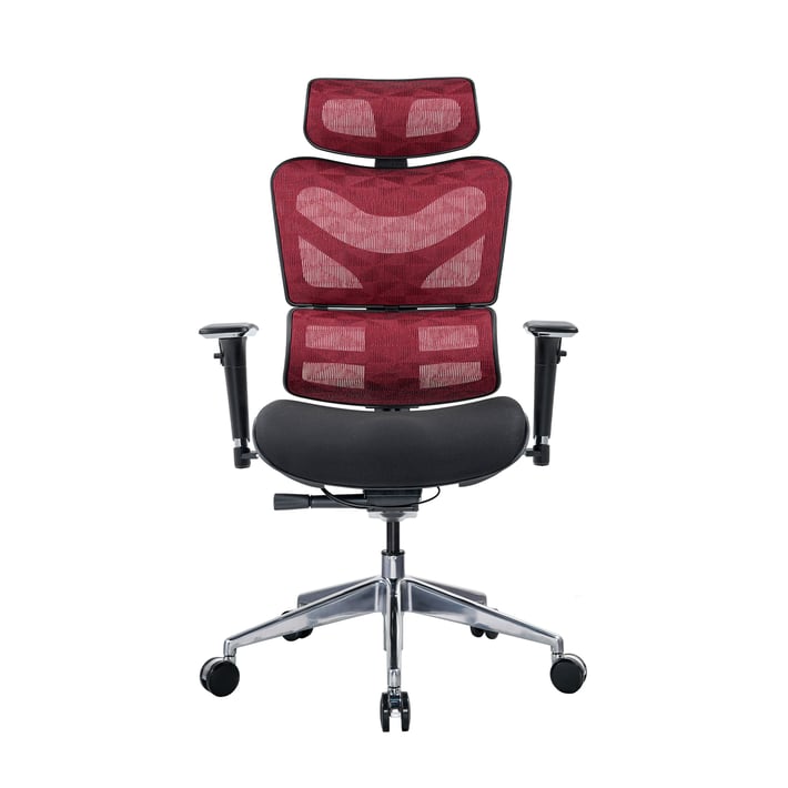 RFG Ергономичен стол TECH@GAMES, черна седалка, червена облегалка