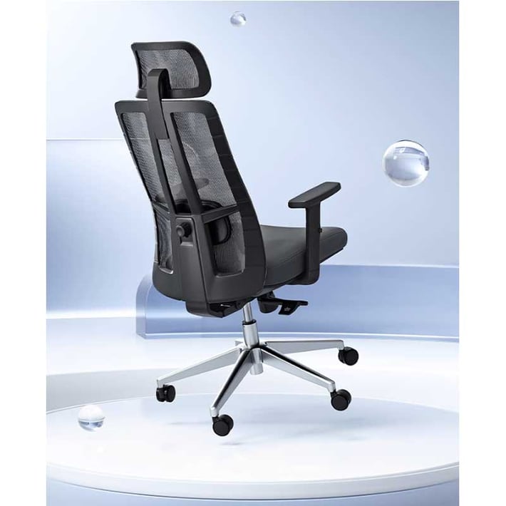 RFG Ергономичен стол Artur HB, черна седалка, черна облегалка