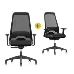 Interstuhl Ергономичен стол Every EV252, черен, 2 броя в комплект