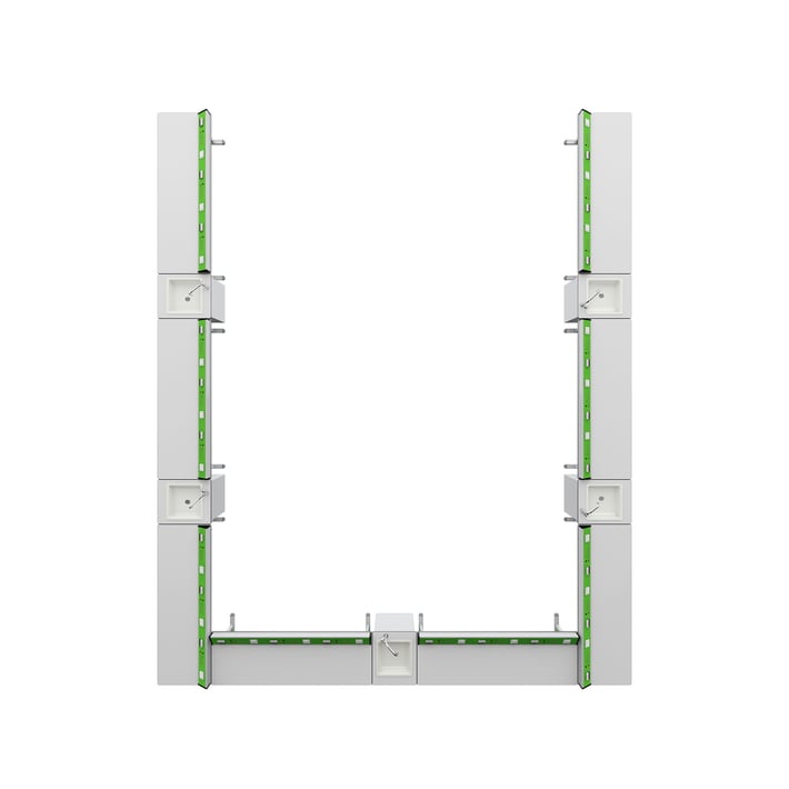 RFG Ученическа маса Flat, лабораторна, над VII клас, 180 х 60 х 75 cm, зелено-бяла