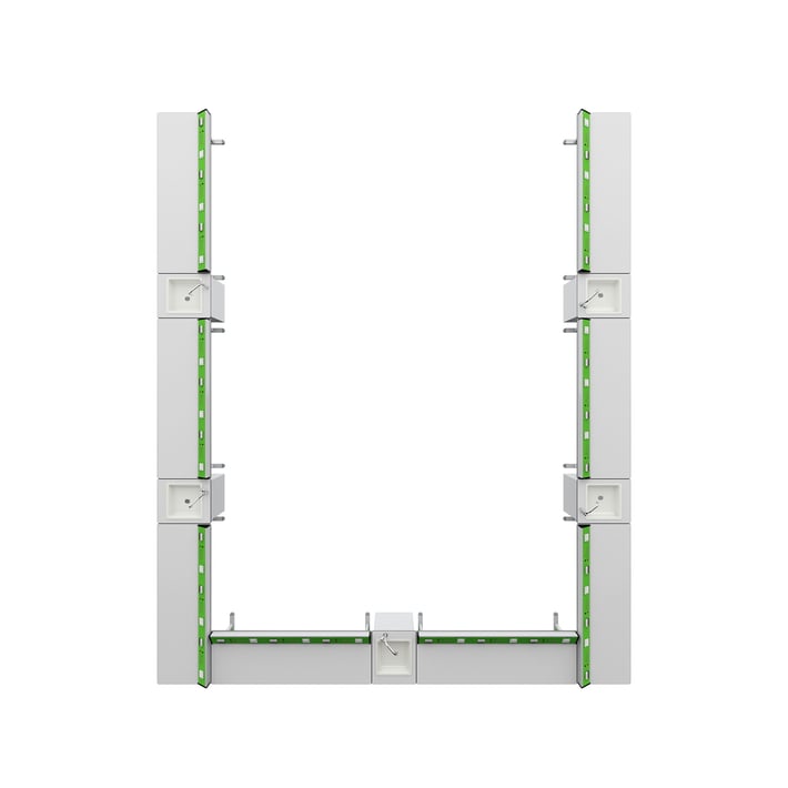 RFG Ученическа маса Flat, лабораторна, над VII клас, 180 х 60 х 75 cm, зелено-бяла
