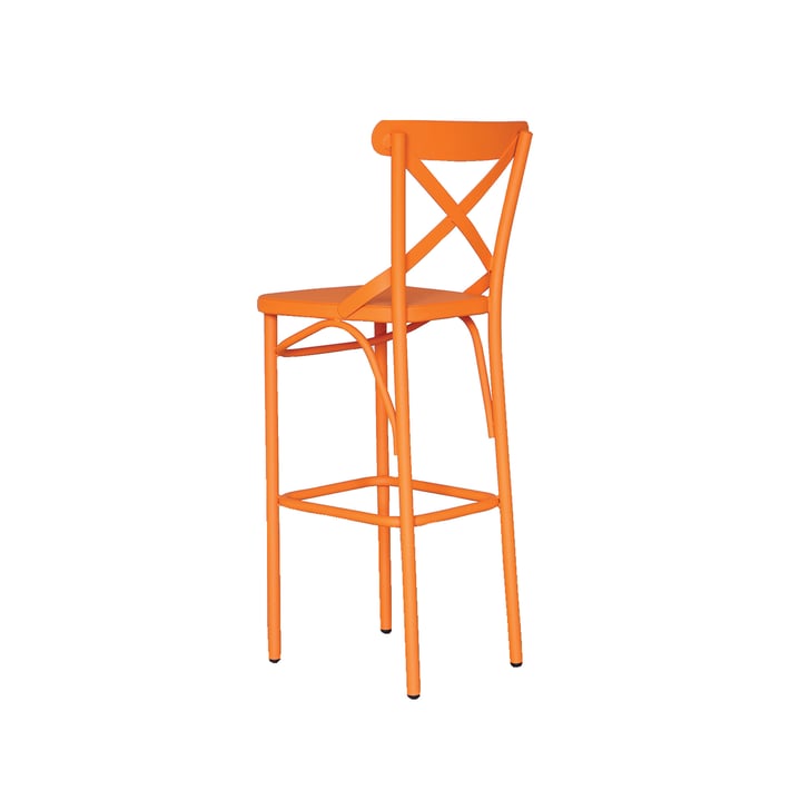 Бар стол RAL2003, метален оранжев