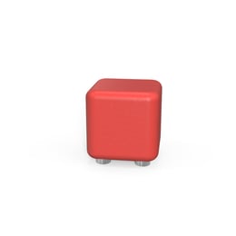 RFG Табуретка Cube, 60 х 60 х 43H, екокожа, червена