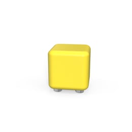RFG Табуретка Cube, 60 х 60 х 43H, екокожа, жълта