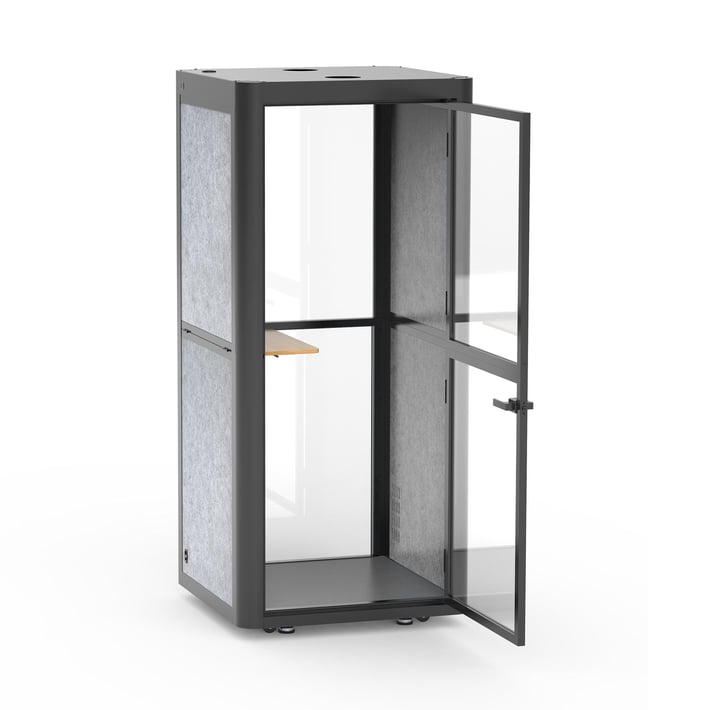 Кабина Flexi101, шумоизолираща, 1020 х 1020 х 2260 mm, сива