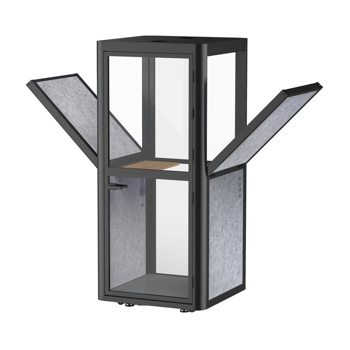 Кабина Flexi101, шумоизолираща, 1020 х 1020 х 2260 mm, сива