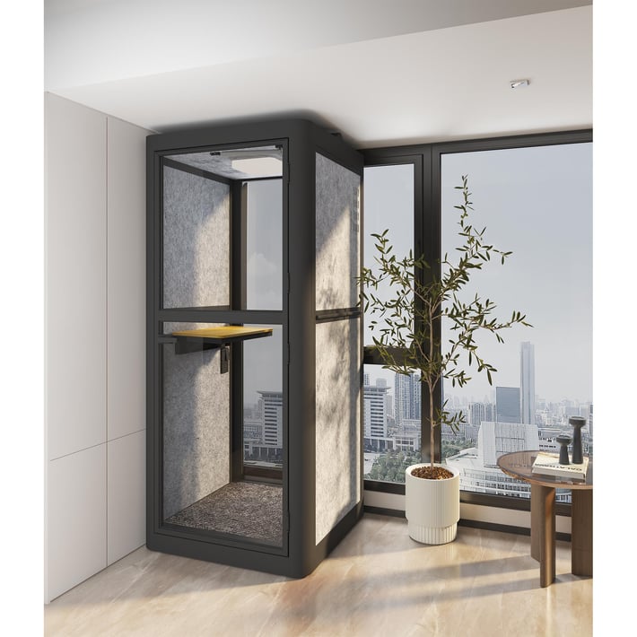 Кабина Flexi101, шумоизолираща, 1020 х 1020 х 2260 mm, сива