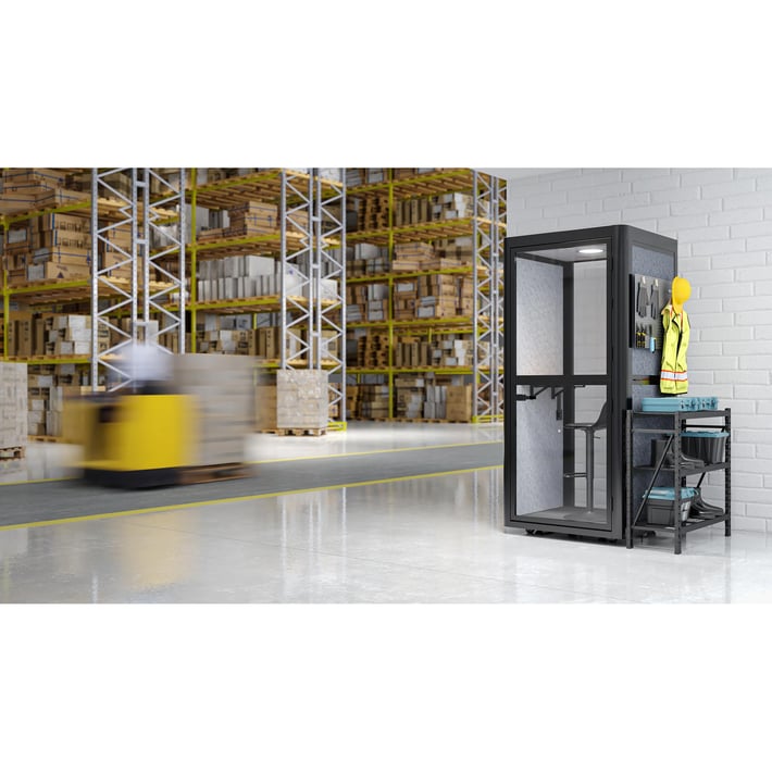 Кабина Flexi101, шумоизолираща, 1020 х 1020 х 2260 mm, сива