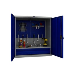 Шкаф за инструменти ТС1095 021010, 950 х 500 х 1000 mm, синьо-сив