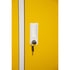 RFG Гардероб, метален, троен, с три врати, 120 х 40 х 120 cm, бял, с жълти врати