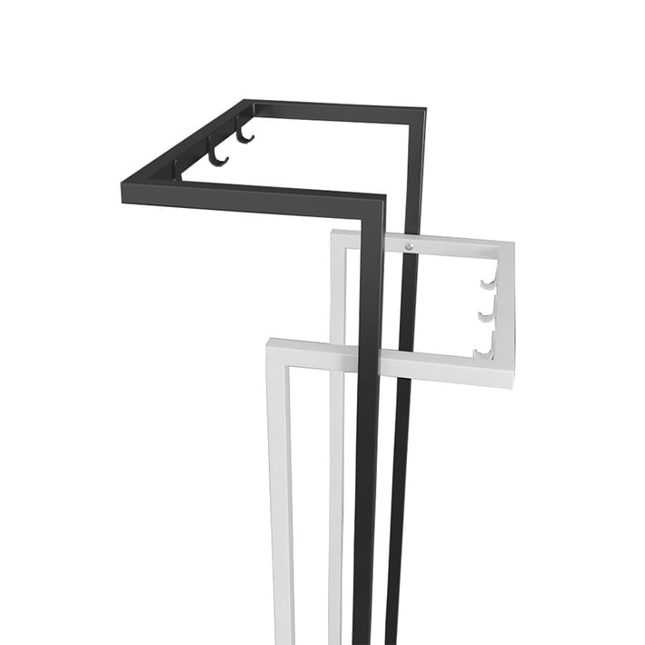 Закачалка Сплит H170, метална, черно-бяла