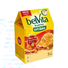 Belvita Бисквити, меки, с пълнеж ягода, 250 g