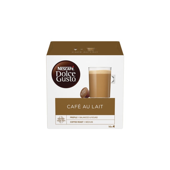 Nescafé Кафе капсула DG Caffe, Café Au Lait, 16 броя