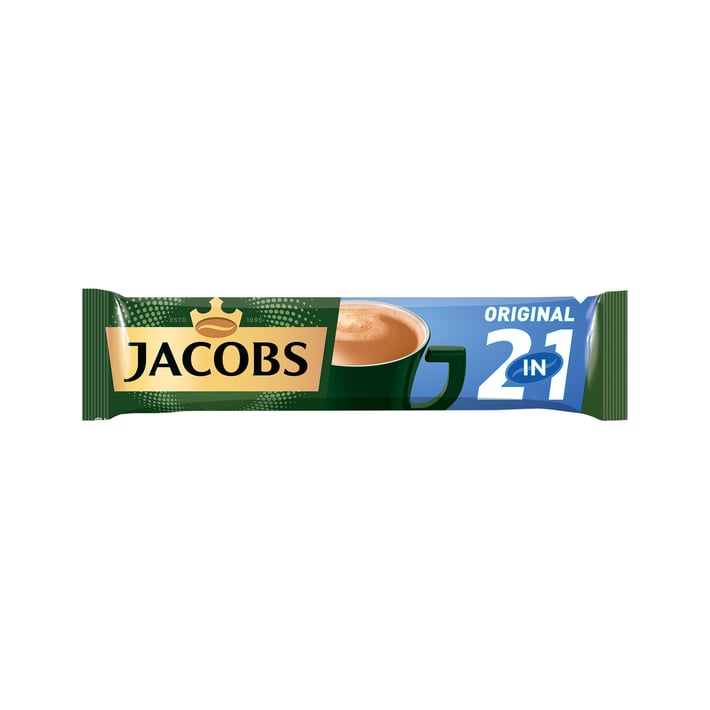 Jacobs 2in1 Разтворимо кафе Original, в пакетче, 14 g, 20 броя