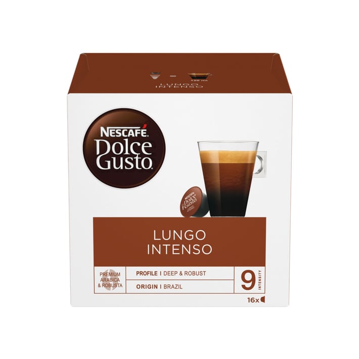 Nescafé Dolce Gusto Кафе капсула Lungo Intenso, 16 броя