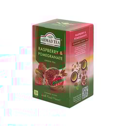 Ahmad Tea Чай „Малина и нар“, зелен, 2 g, в пакетче, 20 броя