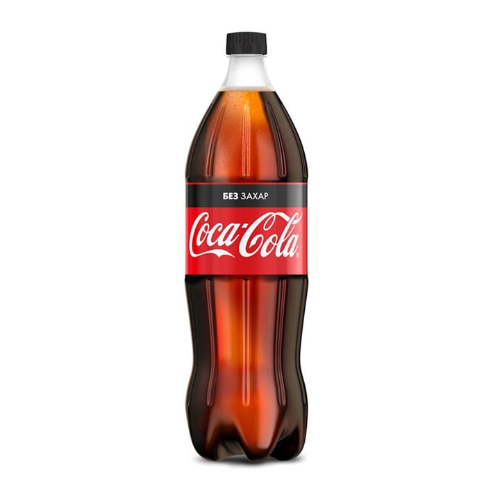 Coca-Cola Газирана напитка Zero, без захар, 2 L, в пластмасова бутилка