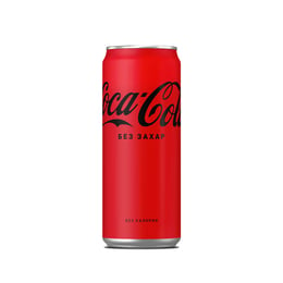 Coca-Cola Газирана напитка Zero, без захар, 330 ml, в кен
