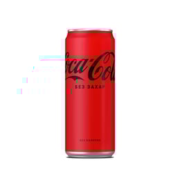 Coca-Cola Газирана напитка Zero, без захар, 330 ml, в кен