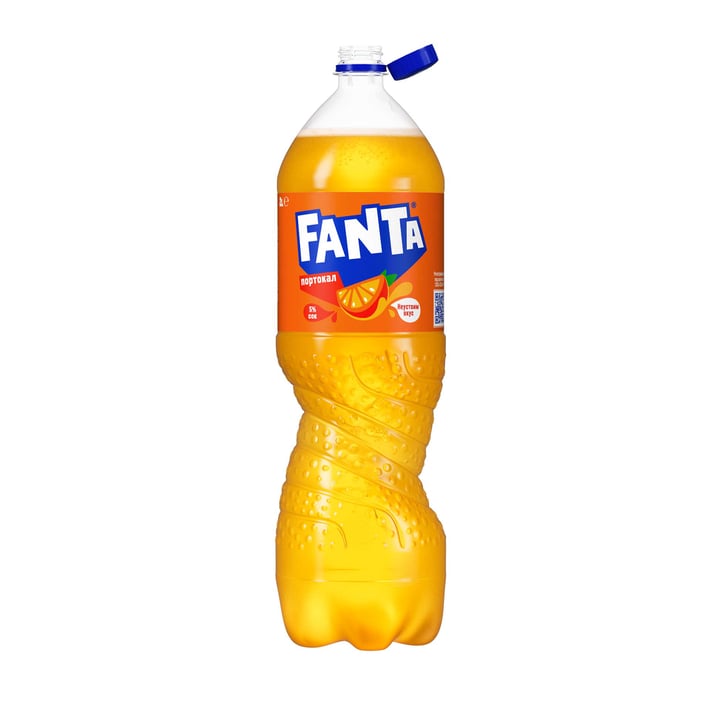 Fanta Газирана напитка, портокал, 2 L, в пластмасова бутилка