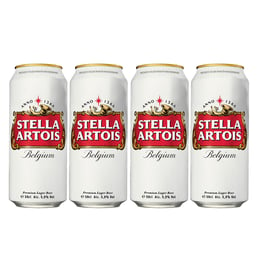 Stella Artois Бира, 500 ml, 4 броя в кен