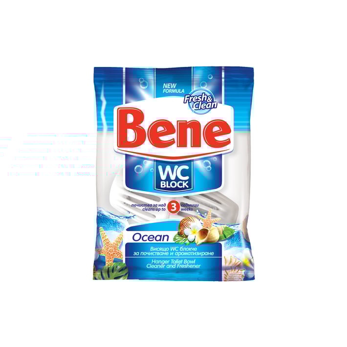 Bene Ароматизатор за тоалетна, сухо блокче, различни аромати, 40 g