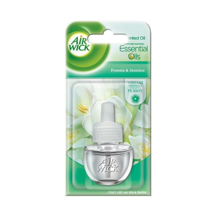 Air Wick Пълнител за електрически ароматизатор, фрезия и жасмин, 19 ml