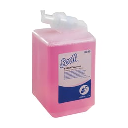 Kimberly-Clark Сапун на пяна Scott Essential, за ежедневна употреба, 2500 дози, 1 L, розов