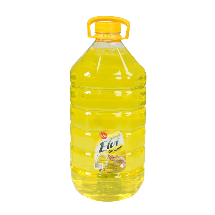 Elvi Препарат за миене на съдове Gel + Softener, лимон, 5 L