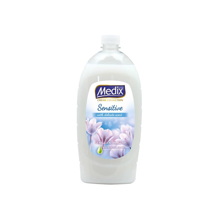 Medix Течен сапун Cream Collection Sensitive, 800 ml, бял