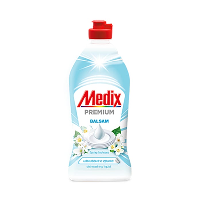 Medix Препарат за миене на съдове Balsam, пролетна свежест, 415 ml, бял