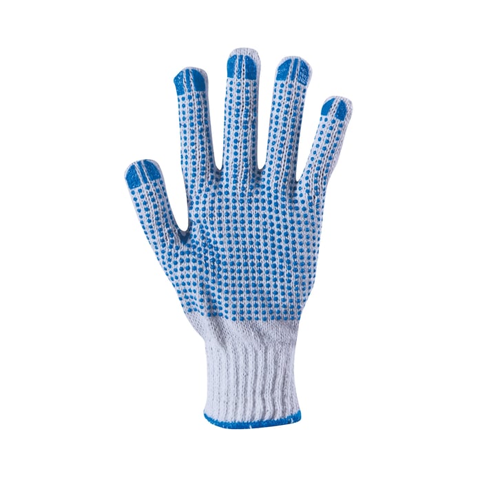 Ръкавици Plover, трико, със сини PVC капки