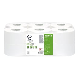 Papernet Тоалетна хартия Bio, Mini Jumbo, двупластова, 405 къса, 12 броя