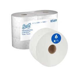 Kimberly-Clark Тоалетна хартия Scott Control 8569 Centrefeed, 1280 къса, 6 броя