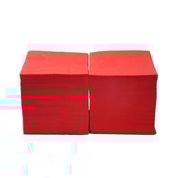 Салфетки, целулоза, двупластови, 1/4 сгъвка, 33 х 33 cm, червени, 400 броя