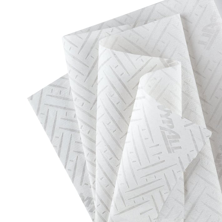 Kimberly-Clark Хартия за почистване WypAll Reach 6222 Centrefeed, на ролка, 430 къса, 163 m, бяла, 6 броя