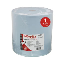 Kimberly-Clark Кърпи за почистване WypAll L30 7426, на ролка, 38 х 37 cm, 670 къса, сини