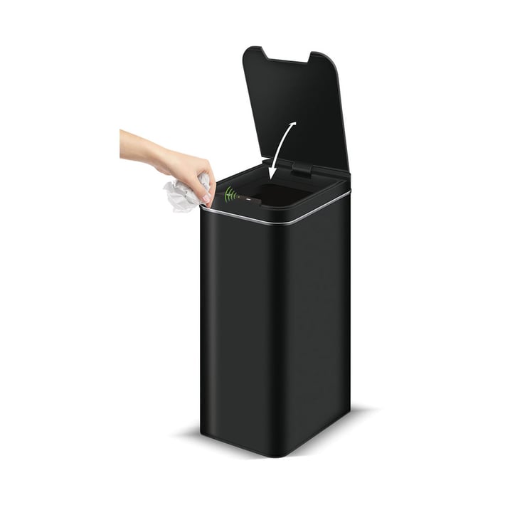 Lamart Кош за отпадъци, с безконтактно отваряне, 50 L, черен