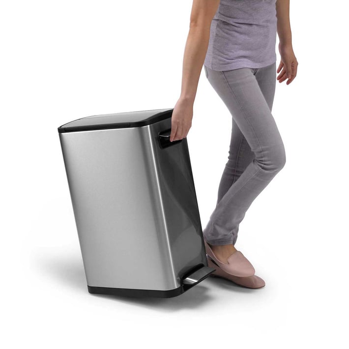 Eko Кош за отпадъци Ecofly, с педал и скрити колела, 45 L