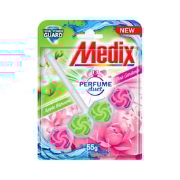 Medix Ароматизатор за тоалетна Perfume Duet, Apple & Pink, 55 g