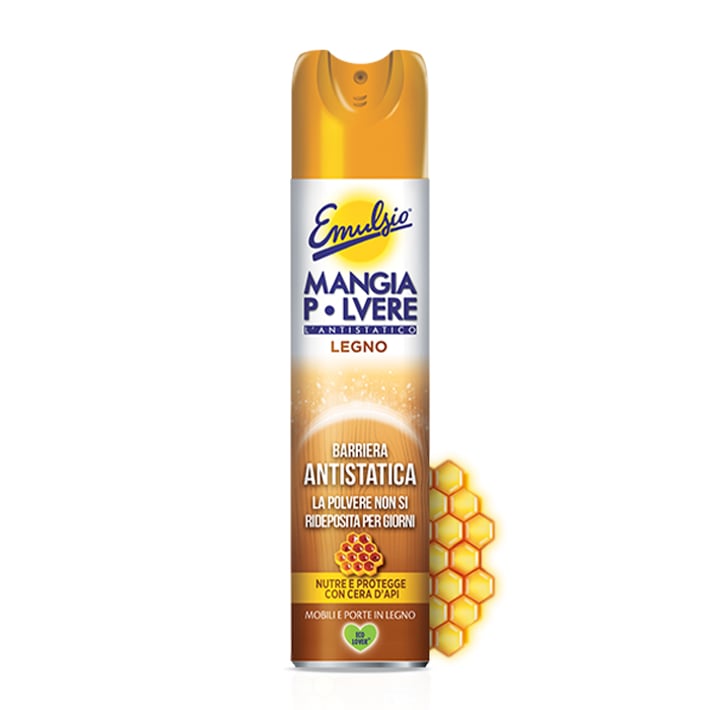 Emulsio Препарат за почистване на мебели Mangia Polvere, с пчелен восък, 300 ml