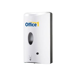 Office 1 Superstore Диспенсър за дезинфектант на гел, сензорен, 1 L, бял