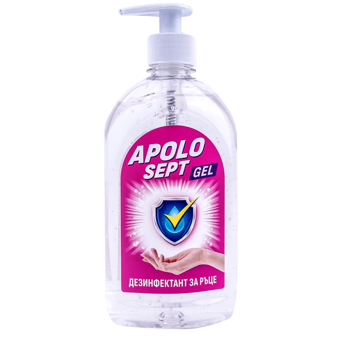 Apolo Дезинфекциращ препарат за ръце Sept , гел, с помпа, 500 ml